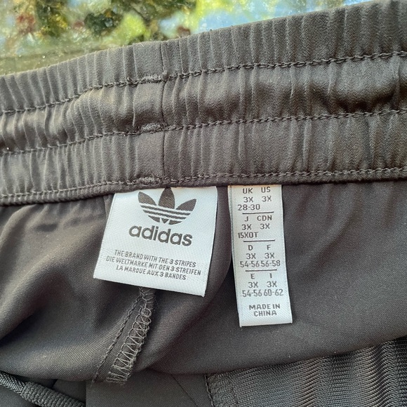 Adidas Black and Neon Green Track Pants with Signature Stripes - Picture 6 of 7